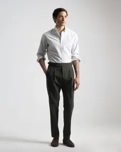 Мужские брюки-гаркха карго узкого кроя темно-зеленого цвета PuroEgo