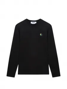 Топ с длинными рукавами и цветочным принтом Msgm, черный