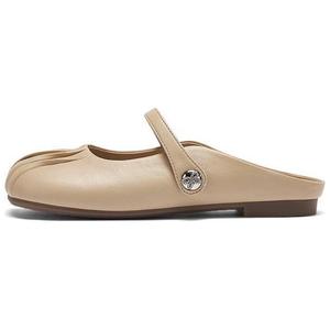 DAPHNE Женские противоударные антискользящие тапочки с закрытым носком абрикос, цвет Apricot