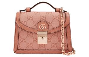 Ophidia Canvas With Leather Плечевая Сумка Через Плечо Женская Розовая GUCCI