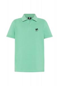 Рубашка-поло с вышивкой этикеток POLO SYLT, цвет Marine Green