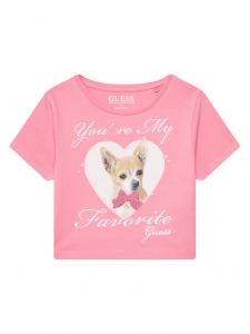 Футболка обычного кроя J5YI08 K6YW4 Guess, розовый