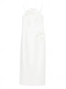 Платье миди Bilston с цветочным декором Acler, белый