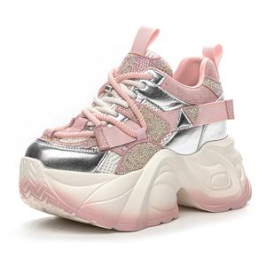 Кроссовки женские толстые средней высоты Shangjinni, черный