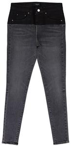 Узкие кожаные джинсы Amiri, черный