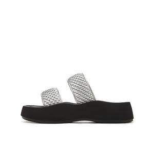 15 MINS Женские тапочки-шлепанцы из полиуретана с бесшумной подошвой серебристые, цвет Silver