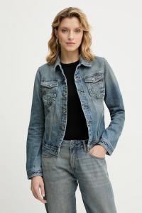 Джинсовая куртка с асимметричным низом, приталенного кроя. G-Star, синий