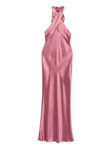 Сатиновое платье с перекрестным передом Retrofete, розовый