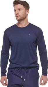 Мужская стандартная быстросохнущая рубашка для плавания с длинным рукавом Calvin Klein UPF 40+, Navy