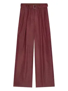 Брюки с поясом Dries Van Noten, красный