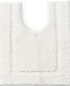 Хлопковый нескользящий контурный коврик для ванной Lands' End, слоновая кость