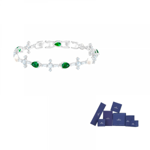 Идеальный жемчужный браслет для женщин Swarovski, зеленый