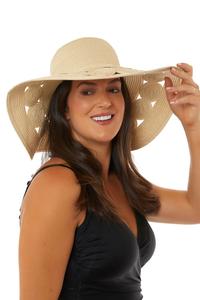 Красочная шляпа от солнца с вырезом Seaspray, бежевый