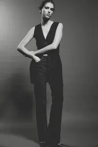 Высокие джинсы ботфортного кроя H&M, черный