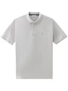 Рубашка поло с вышитым логотипом WOOLRICH, серый