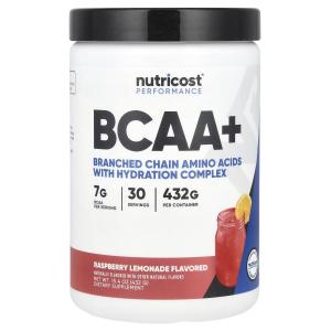 Performance, BCAA+, малиновый лимонад, 15,4 унции (432 г) Nutricost