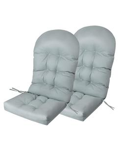 Комплект из 2 подушек для садового кресла Adirondack с высокой спинкой, устойчивых к выцветанию, толщиной 5 дюймов Gymax, Grey