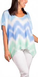 Свитер Vesta с V-образным вырезом синего цвета Gigi Moda, синий