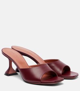 Лаконичные мюли Lupita 70 из кожи Amina Muaddi, Wine