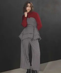 Широкие твидовые брюки Noela, цвет Cha