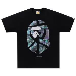 Футболка BAPE Neon Tokyo 'Black', черный