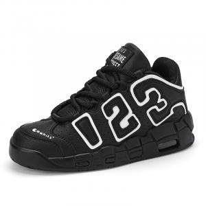 SESAME STREET Тёплые амортизирующие увеличивающие рост нескользящие баскетбольные кроссовки мид-топ унисекс Подарочная упаковка случайная - Чёрные, цвет Black