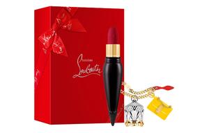 Christian Louboutin Помада CL Custom Box Queen's Baton Soft Matte, легко растушевывается, 318M+, короткая цепочка, красные губы