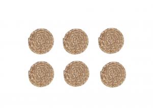 Набор стеклянных подставок под бокалы, дерево, натуральные цвета Zeller Present, натуральный