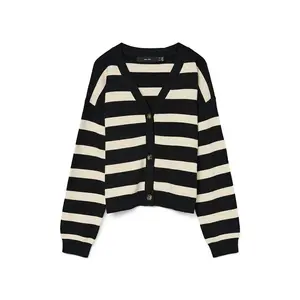 Свитер Vero Moda Saba Full Needle v neck, черный