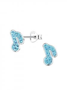 Alexander York Примечание: серьги-гвоздики с бирюзовым кристаллом из серебра 925 пробы, комплект из 2 штук