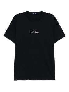 Вышитая футболка Fred Perry, синий