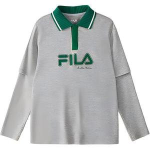 Футболка M heather gray для подростков FILA KIDS, серый