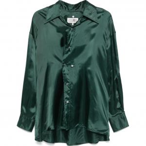 Футболка Single Stitch logo MM6 Maison Margiela, emerald зеленый