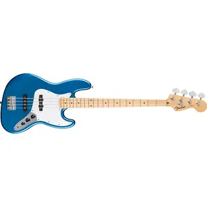 Бас-гитара Fender Standard Jazz, гриф из клена, белый пикгард, цвет Aqua Marine Metallic