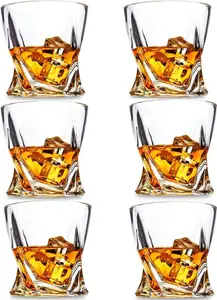 Стаканы для виски, набор из 6 штук, старомодные коктейльные стаканы, стаканы для виски 300 мл, стаканы для рома, стаканы для скотча, ликера, бурбона, набор стаканов для виски, подарки для мужчин, мужа, парня Zimtky