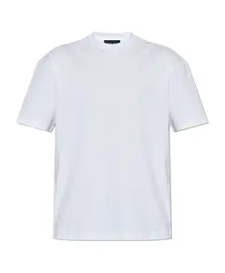 Футболка ASV из трикотажа с круглым вырезом Giorgio Armani, белый