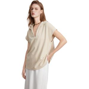 ELLE Футболка женская Light Khaki V-образный вырез