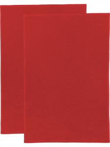 Erwin Müller Кухонное полотенце из хлопковой махровой ткани, 2 штуки, красного цвета