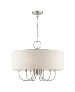 Подвесная люстра Blossom на 7 ламп Livex, silver-tone