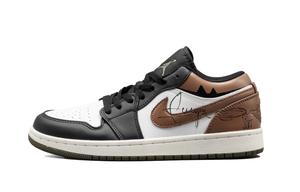 Кроссовки баскетбольные Unisex низкие с амортизацией Air 1, износостойкие, винтажные Jordan, коричневый