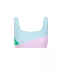 Бикини-топ Lulu Underwire Splice размера Plus CITY CHIC, синий