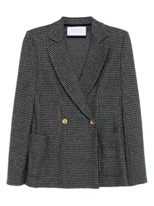 Двубортный блейзер в ломаную клетку Harris Wharf London, серый