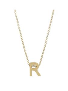 Adeliás Женское колье - буква N из нержавеющей стали 45+5 в золотом исполнении
