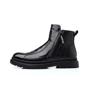 LUNMADENG Черно-коричневые мужские ботинки Black/Brown