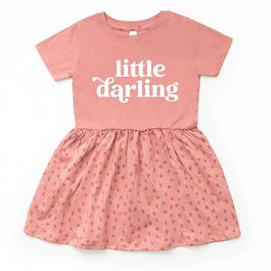 Платье Little Darling для малышей The Juniper Shop, Mauve Spot