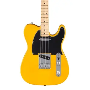 Fender Standard Telecaster MP с черной накладкой, цвет Butterscotch Blonde
