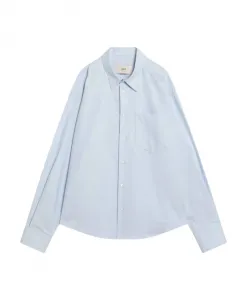 Синяя рубашка с длинными рукавами Ami Paris, синий