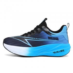 MEIKE Амортизирующие и дышащие низкие кроссовки с резиновой пеной для бега унисекс черно-синие, цвет Black Blue