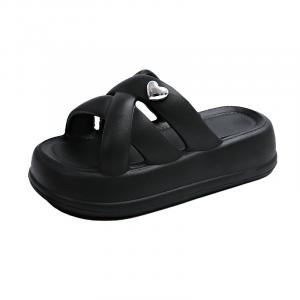 NANJIREN Женские противоскользящие износостойкие шлепанцы EVA - черные, цвет Black