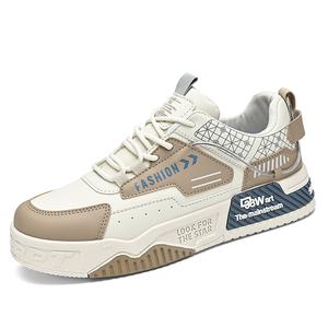 SHOUBA Амортизирующие износостойкие легкие низкие скейтерские кроссовки мужские бело-синие, цвет White Blue